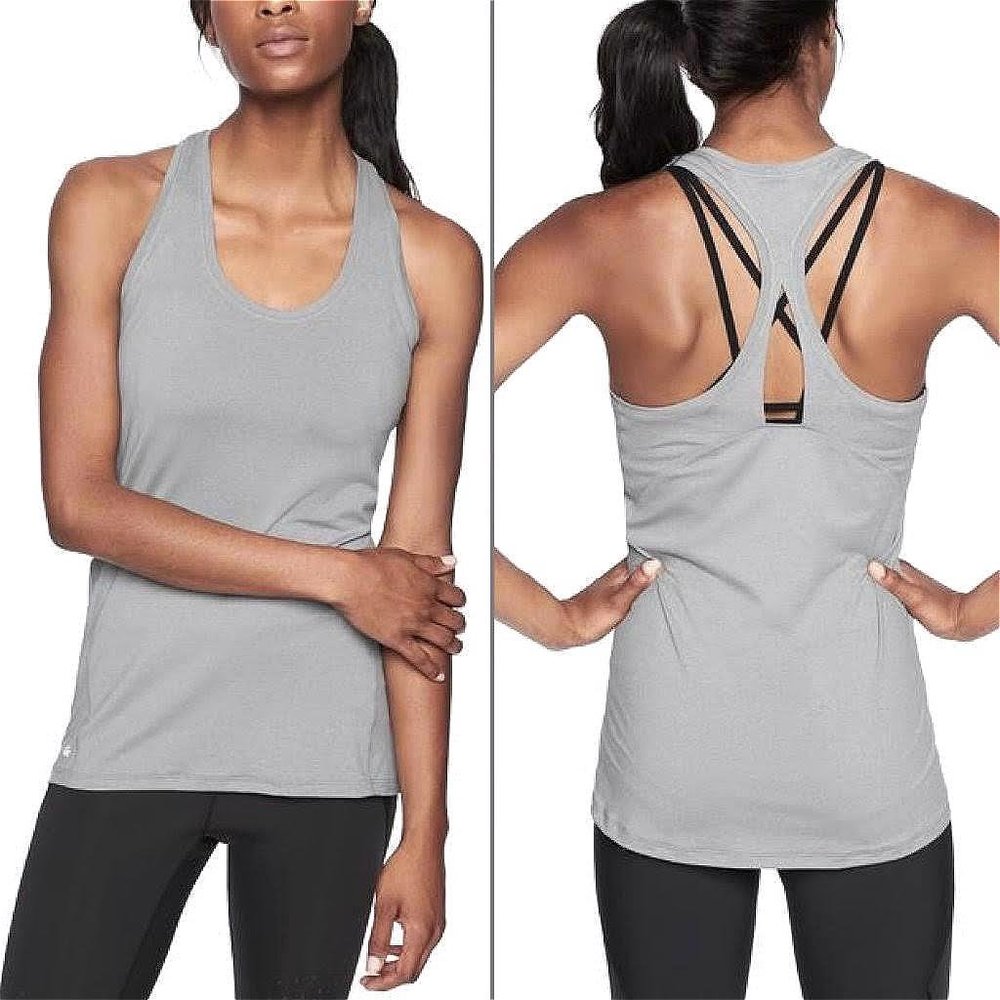 Athleta • Limitless Keyhole Tank in heather grey size small